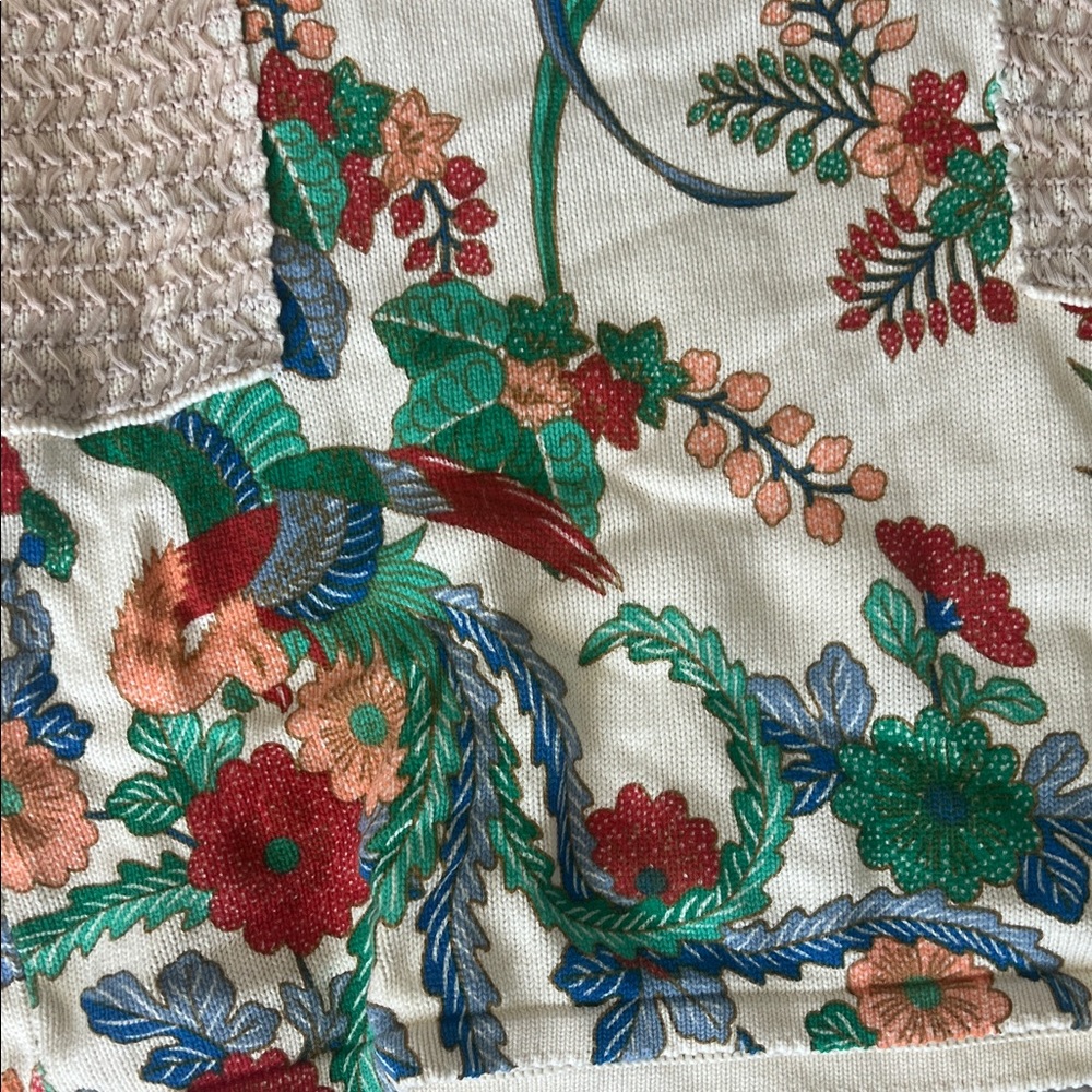 Anthropologie Floral Knit Top/Sweater XS - Picture 2 of 4